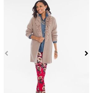 Cardigan Fluffy Collar Chico's